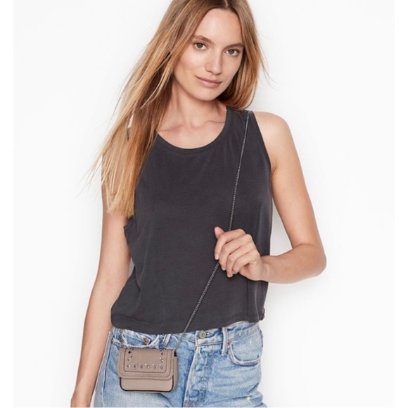 Last one! NWT Victoria’s Secret Gray Studded Micro Bag - Picture 7 of 15